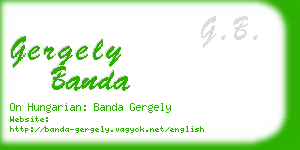 gergely banda business card